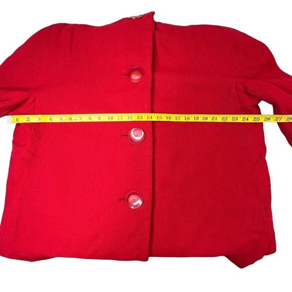 Vintage Wool Blend Red Swing Coat Size XL - Picture 6 of 16